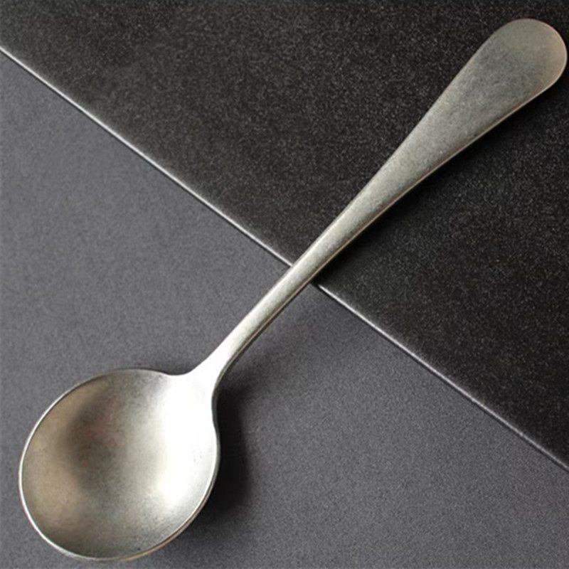 304 Stainless Steel Spoon, Antique-Style Dining Spoon, Soup Spoon, Household Dining Spoon, Creative Long-Handled Spoon, Japanese-Style Tableware