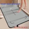 Quick-Dry Diatom Mud Bathroom Mat - Water Absorbent, Non-Slip Foot Mat with Silk Flower Design