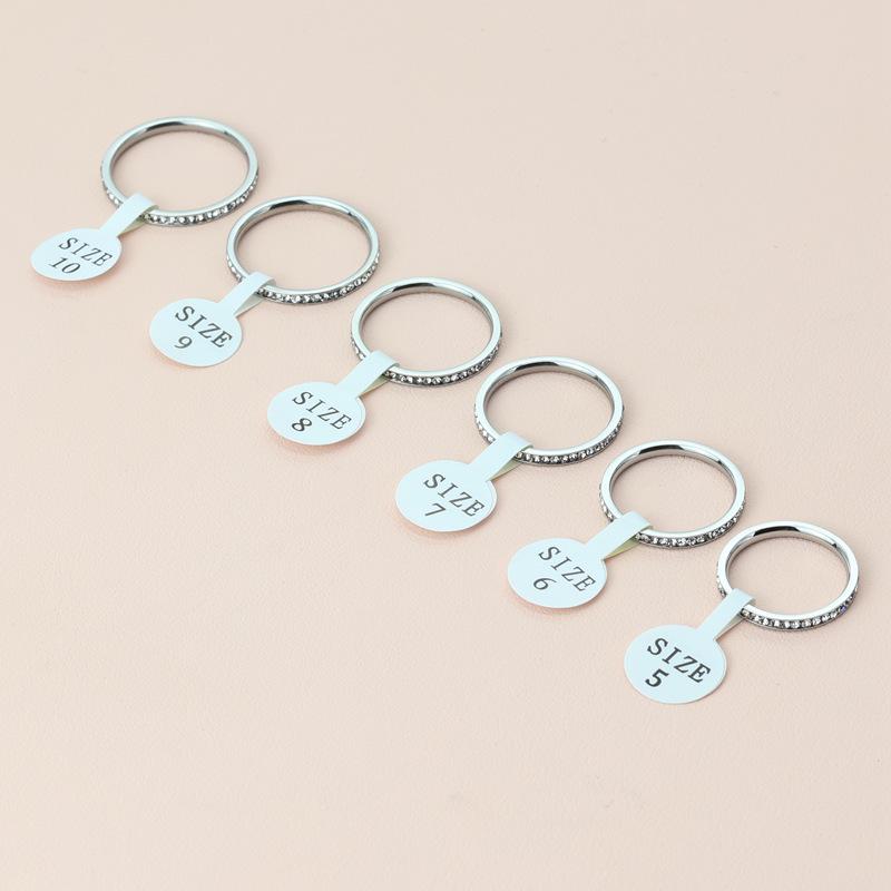 

Женское кольцо из титановой стали с бриллиантами в корейском стиле - Элегантное, Универсальное, Тонкое кольцо Size 10