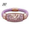 Leichtes Blumen-Armband Walk in Faith Geflochtenes Armband für Damen, Friedensvogel Geschenk Ehefrau Mutter Emaille-Armband, Inspirierendes Christliches Religiöses
