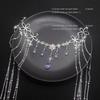 Bangs Flower Tassel Hairpin - Ancient Style Bindi Ornament for Retro Fairy Hanfu Look
