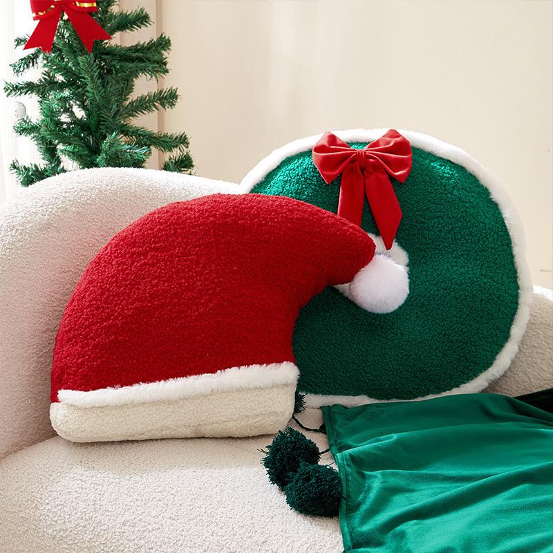Christmas Tree Socks Ginger Bread Plush Toys Pillow Stuffed Chocolate Cabin House Decor Candy Cane Xmas Parsty Pillow Doll
