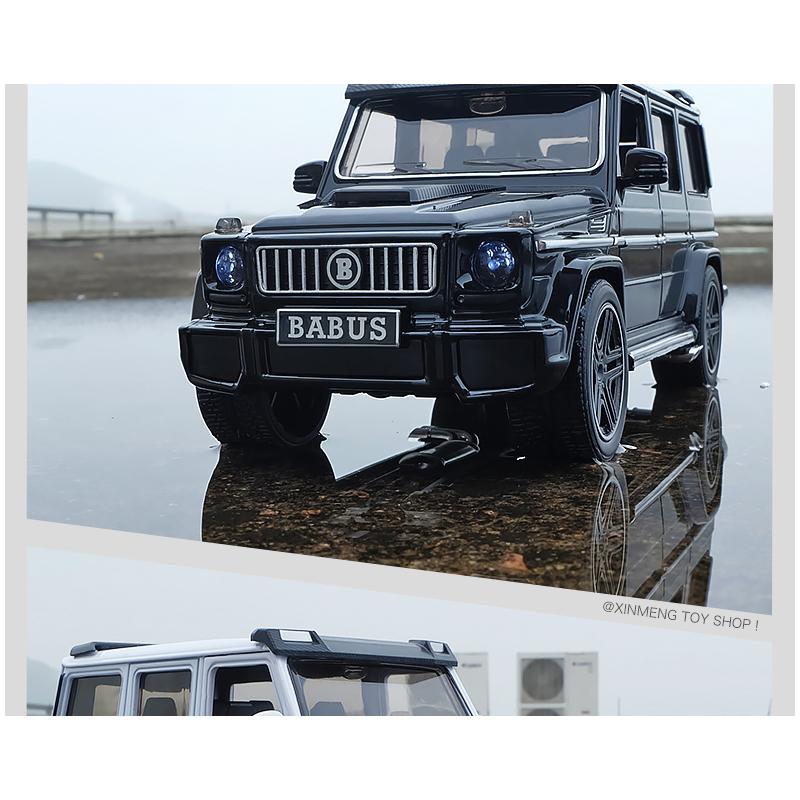 1/24 Scale Benz G65 Diecast Car Model Toy, Pull Back Toy Vehicle with Sound and Light for Kids Toddler Boys Girls Gift Collection