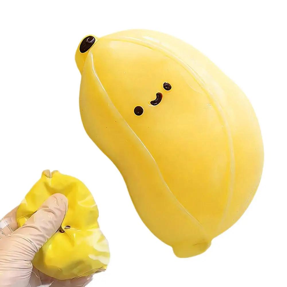 Kawaii Banana Squeezable Toy Cute Fruit Stress Relief Fidget Toy Soft Slow Rising Venting Sensory Toy For Kids Gift E4U2