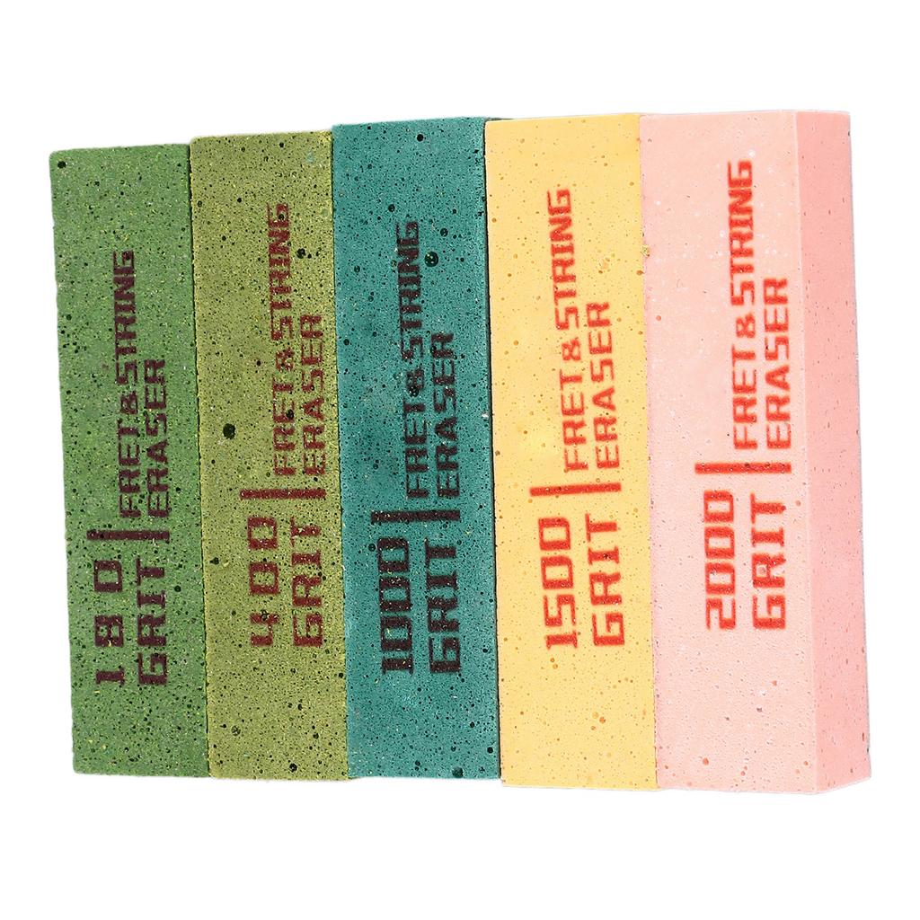 5Pcs Fret Eraser Dust Cleaner Fretboard Scrubber String Polishing Tool for Repair Maintenance