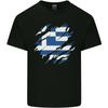 Torn Greece Flag Greek Day Football Unisexs Light Cotton Tshirt