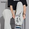 Mark Fairwhale Men's Summer Chinese Style Ice Silk Straight-Leg Pants