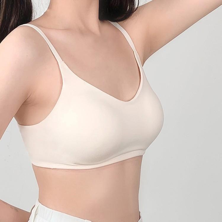 Suspension Cup Bra Mousse Fleece No Steel Rim Breathable Gathering Traceless Underwear Modal Big Bust Small Sports Bra