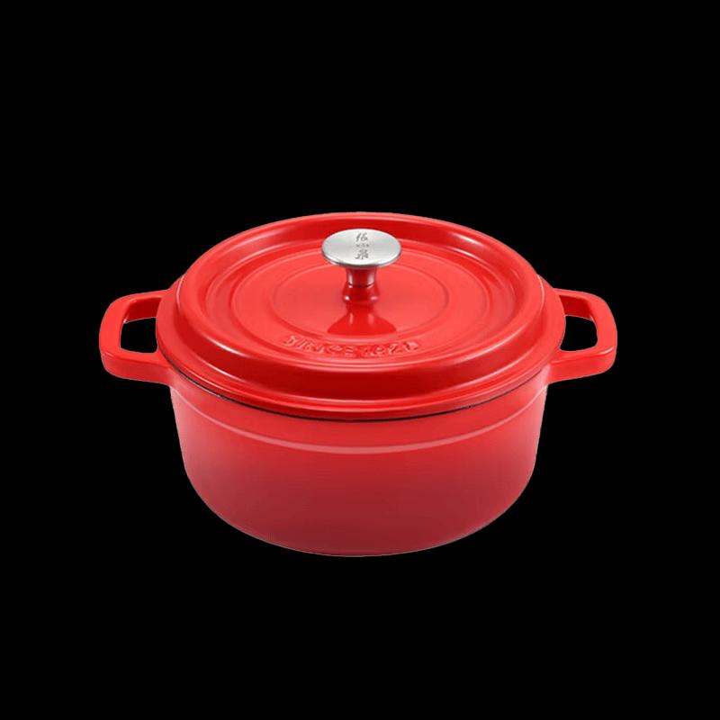 Zhangxiaoquan Enameled Cast Iron Pot - 22cm Red