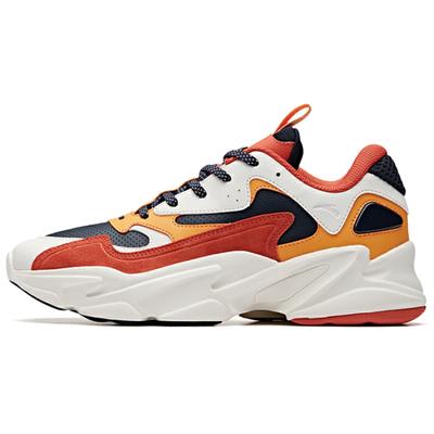 Life Collection Chunky Sneakers Men's Low Top Orange White Black Sneakers
