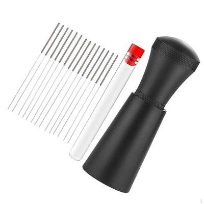 Coffee Stirrer Espresso Tool,with Holder,Professional,Aluminum Alloy,Pin Type Distributor,Hand