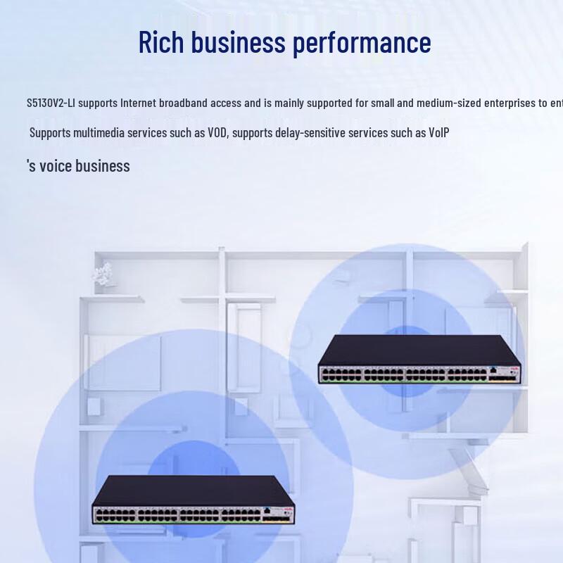 H3C S5130V2-52P-PWR-LI 52-Port Gigabit Layer 3 Managed PoE Switch