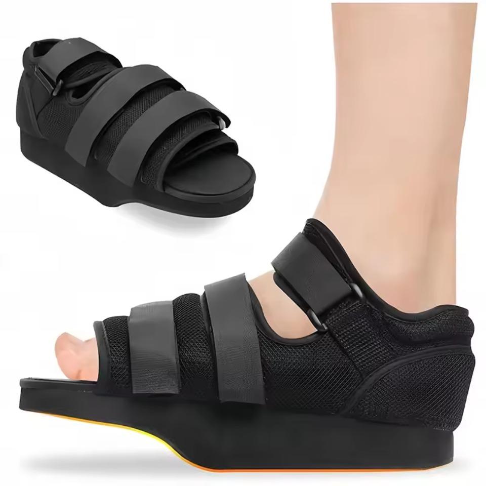 

1 Piece Plaster Shoes Fixed Removed Black for Postoperative Teens Women Forefoot Pressure Relief Shoes Walking Boot Front XS for kids 21.5cm