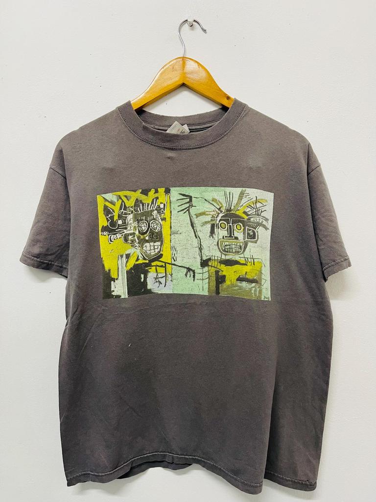 Vintage 00s JMB : 2002 Art Fotofolio T-Shirt / Pop Art / Neo-Expressionism Movement / Artwork /Streetwear / Basquiat / Gray / M