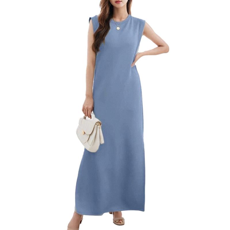 Νέο Καλοκαιρινό Casual Φαρδύ Γαλλικής Τεχνοτροπίας Κομψό Αμάνικο Λεπτό Φόρεμα