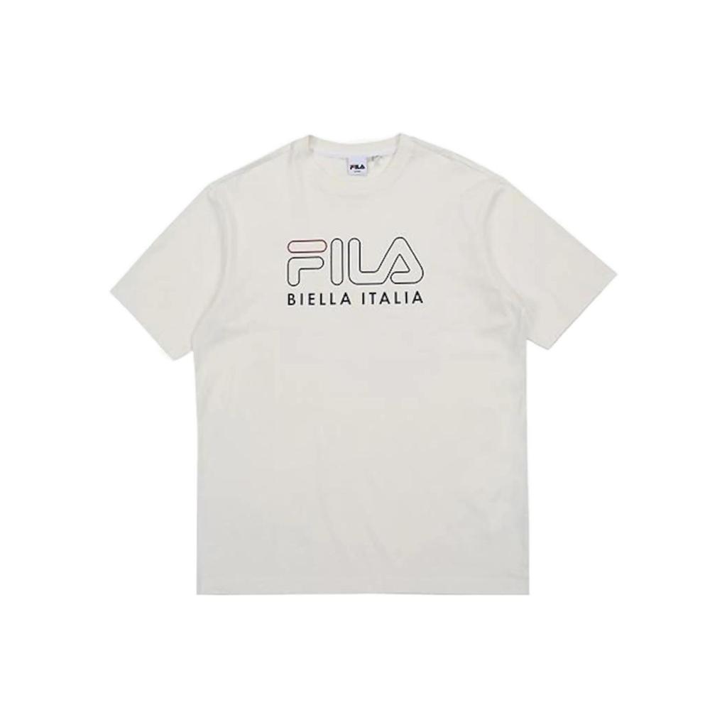 FILA T Shirts Men's White Crew Neck Moderate Straight Fit FS2RSA2101X-OWH