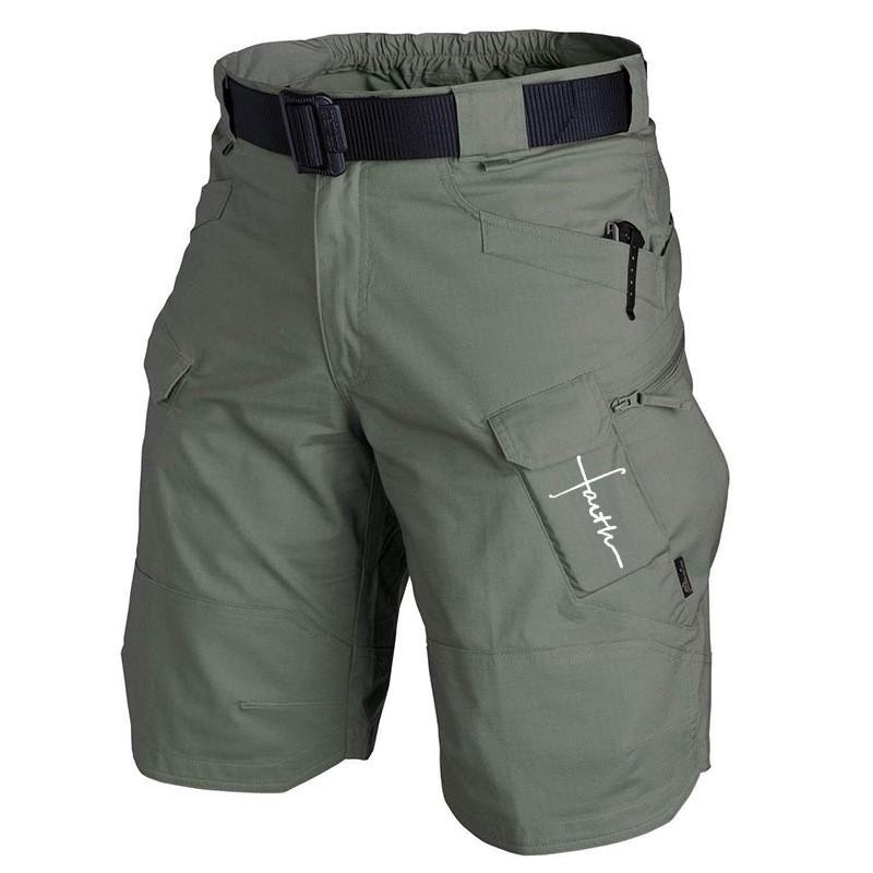 Mens Breathable Casual Cycling Shorts Outdoor Training Straight Waist Zipper Pockets