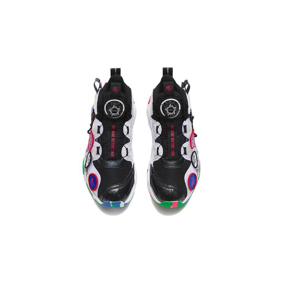 Anta Comfortable Shock Absorption Durable Low Top Kids Basketball Shoes Kids Sneaker Black White 312311167-9