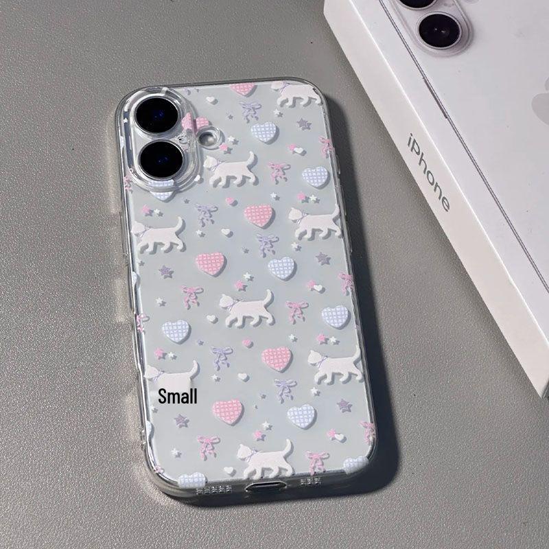

Clear Heart Cat Case for Apple 13/14/15/16/17 Pro Max Apple 11