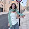 Fluffy Y2k Bow Scarf Harajuku Women Scarf Elegant Bowknot Fur Scarf  Streetwear