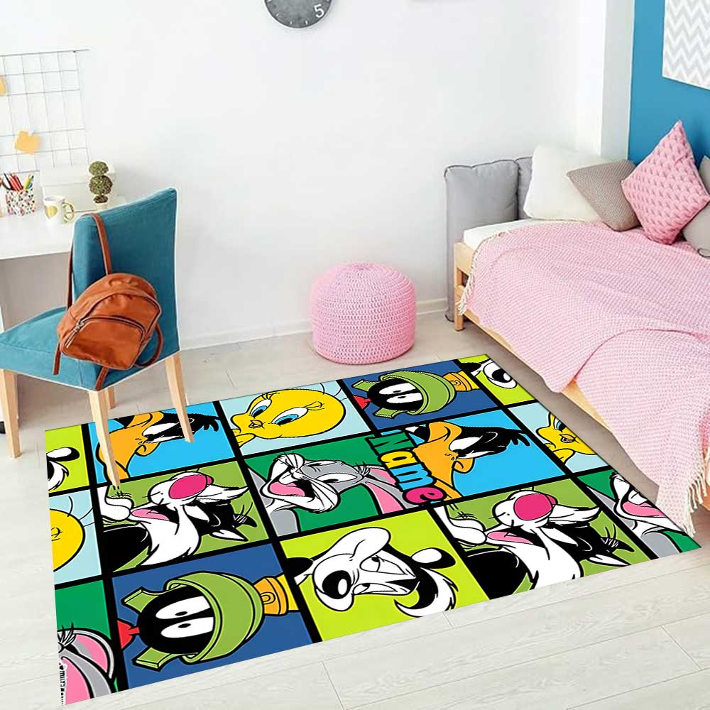 Warnermedia (2) Customize your name rug, office chair cushion, home bedroom living room gift.