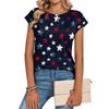Damen Frühlings Oberteile Kurzarm Sternenprint Sommerhemden für Damen Lässiger Lockerer Schnitt Damen Sommerhemden Bequemes Design