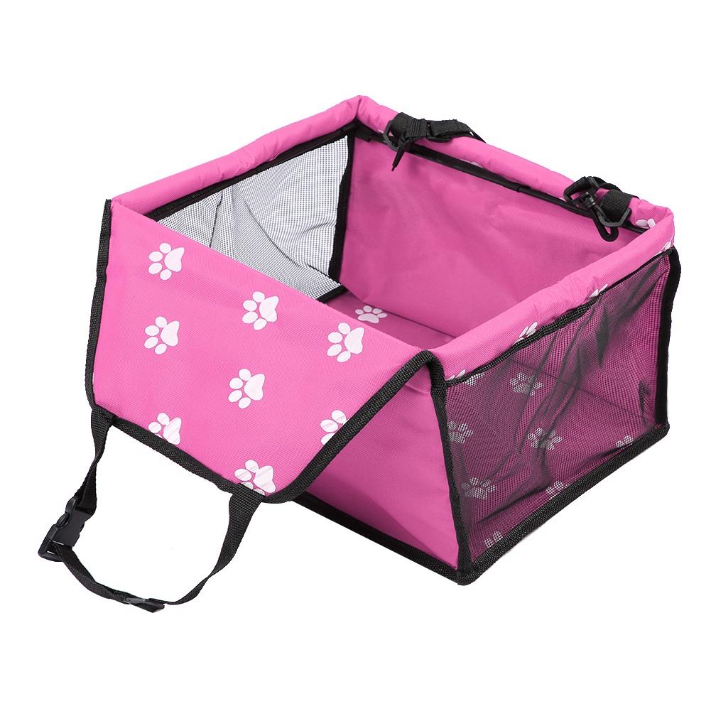 

Foldable Car Pet St Cover Oxford Fabric Mesh Basket Pink for Traveling