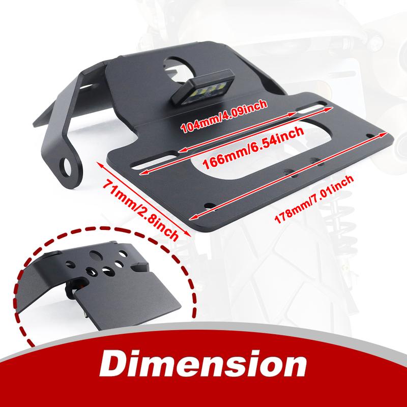 License Plate Holder Bracket Fit For Triumph Scrambler 1200 XE / XC -2024 Motorcycle Rear Tail Tidy Fender Eliminator Kit