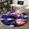 1pc Anime Cartoon Design Round Carpet  Office Chair Mat, NonSlip Rug for Home Decor