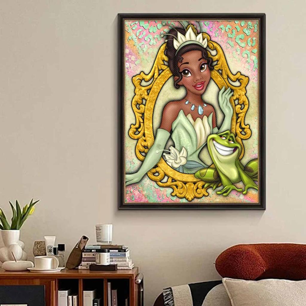 DIY Diamond Painting The Princess and The Frog Cross Stitch Kit Mosaic Art Diamond Painting Full Circle Diamond Home Decoration