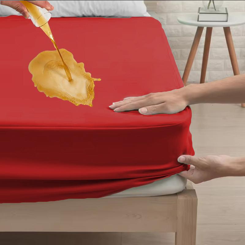 1pc High Quality Fitted Sheet, Waterproof Mattress Protector Without Pillowcase - Premium Microfiber, Pocketed Breathable Mattress Cover