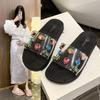 Versatile Fashion Women Transparent Internet Celebrity Thick Bottom Cool Slippers Internet Celebrity Rhinestone Slippers Wear 2025 Summer and Autumn 
