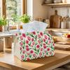 1pc Tissue Box Holder with Spring Botanical Classic Design-Blooming Tulip, Durable Polyester, Ideal for Kitchen, Living Room, Bedroom, Bathroom, Car-H