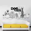 Lovely Dog Is A Friend Wall Stickers Home Decor Animal Wall Decals Diy Mural Art
