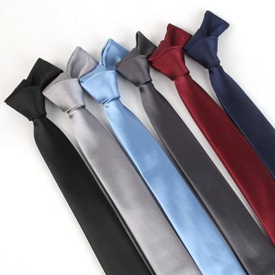 Smart Party Slim Jungen Herren Krawatte Dekoration Ornament Hochzeit Solide klassische schwarze Krawatte Skinny