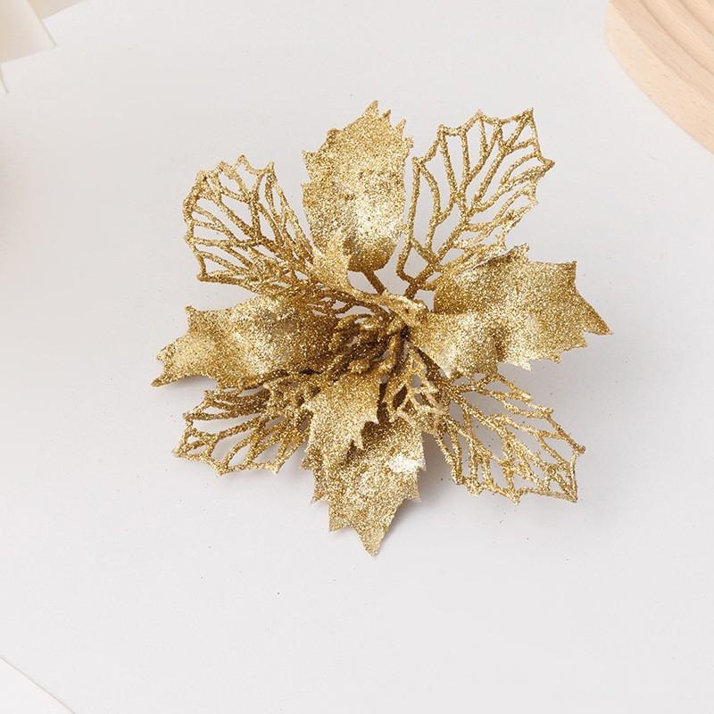 

Christmas Christmas Flower Accessories Christmas Ornaments Christmas Tree Decoration Simulation Gold Dust Plastic Flowers