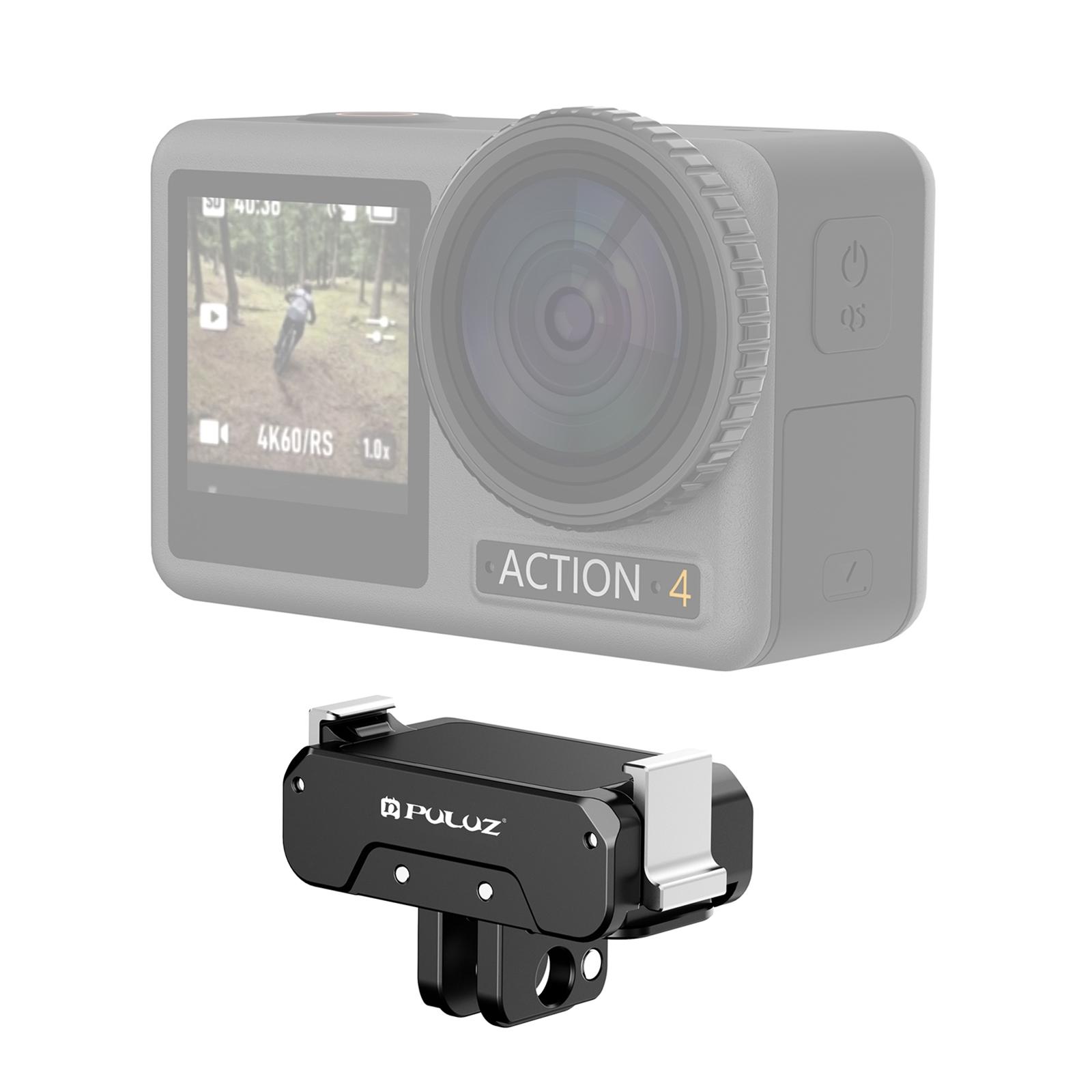 

PULUZ PU995B For DJI Osmo Action 4/3 Magnetic Quick Release Metal Base Mount Compatible with Selfie Stick/Tripod A