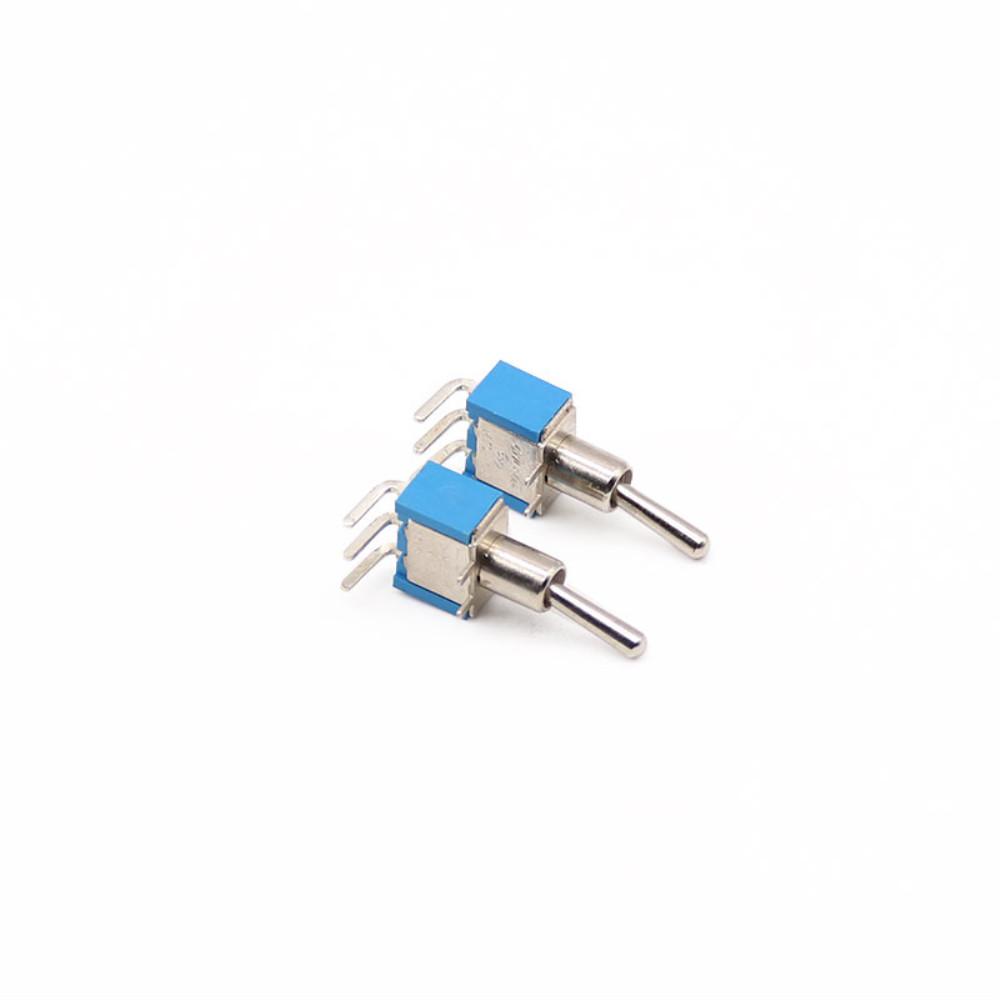 6A/250VAC On/on 2 Way SPDT Right Angle 3 Pins PCB Mount Toggle Switch