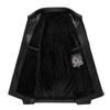 Men's Plus Size Genuine Leather Jacket - Spring/Autumn Middle-aged Casual Lapel Outerwear