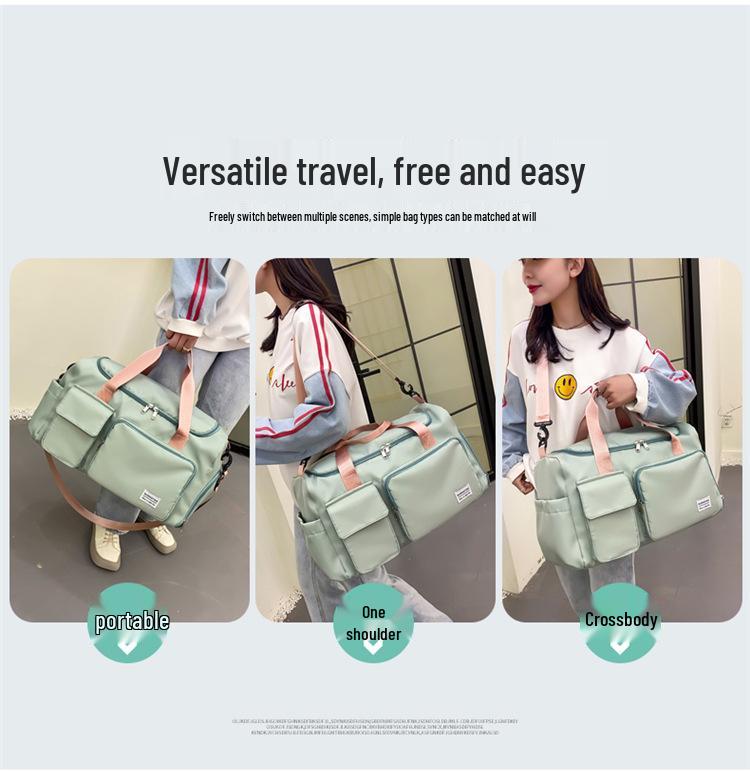 2024 Trendy Sports Gym Bag with Wet/Dry Separation, for Men & Women - Oxford Cloth, Handheld/Shoulder, Ideal for Travel & Swimming