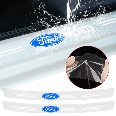 VCLG2 Car Threshold Protector Transparent Decorative Badge Sticker for Mustang Kuga Fiesta MK7 Escort Explorer Focus Edge 2 4 MK2