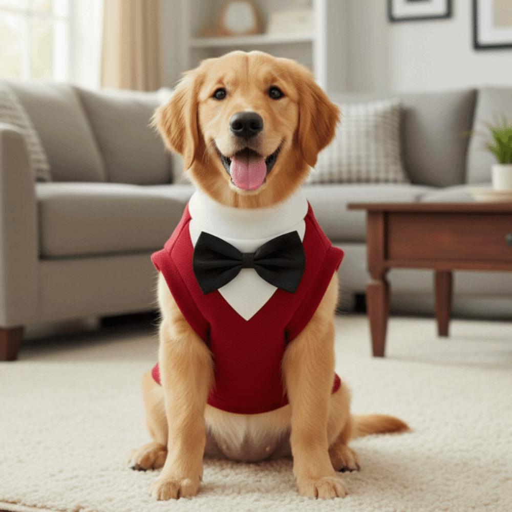 Şık Polar Köpek Smokin Kıyafetleri Sıcak Resmi Kıyafet Köpek Blazer Yelek Rahat Evcil Hayvan Resmi Giyim Evcil Hayvan Gösterisi