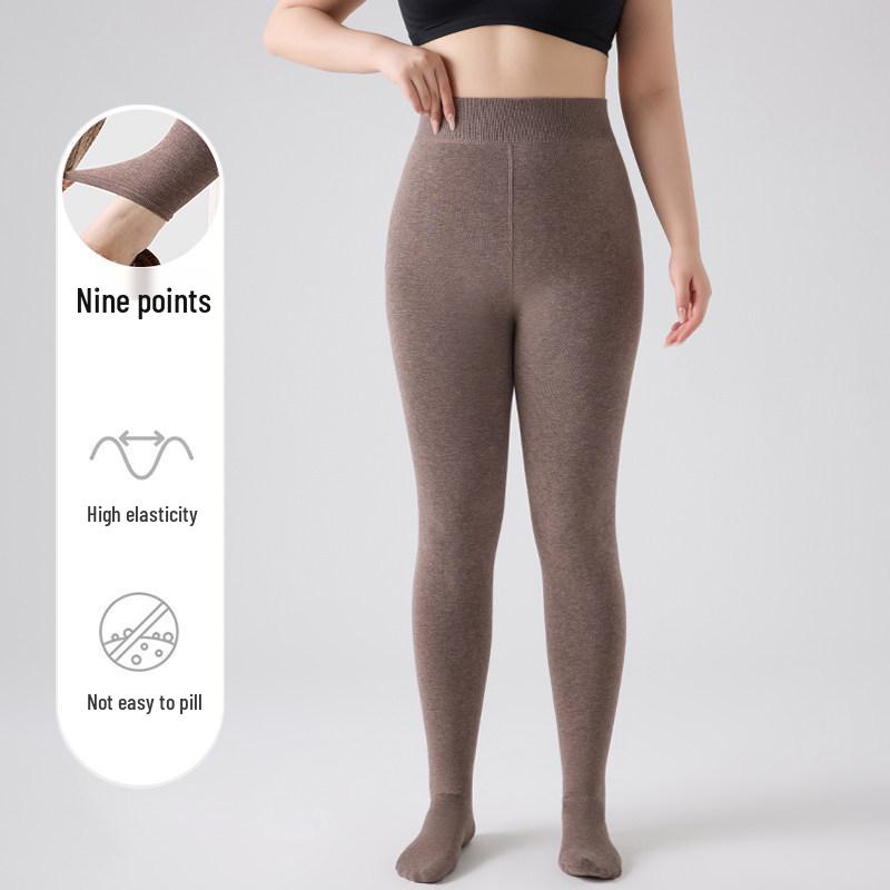 2025 Women's High-Waisted Slim-Fit Plus Size Winter Footed Leggings