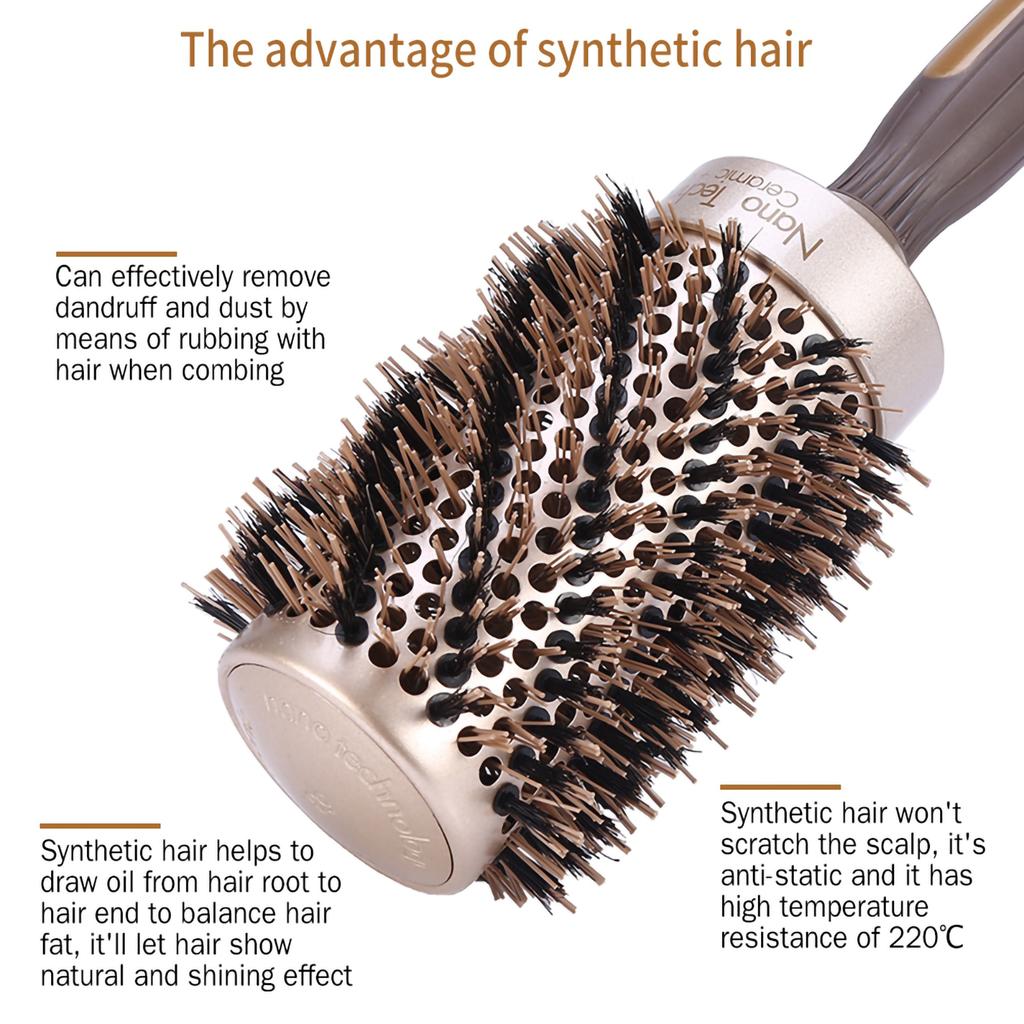 Anti Static Nano Technology Ceramic Ionic Hair Styling Comb with Retractable Separating Pin