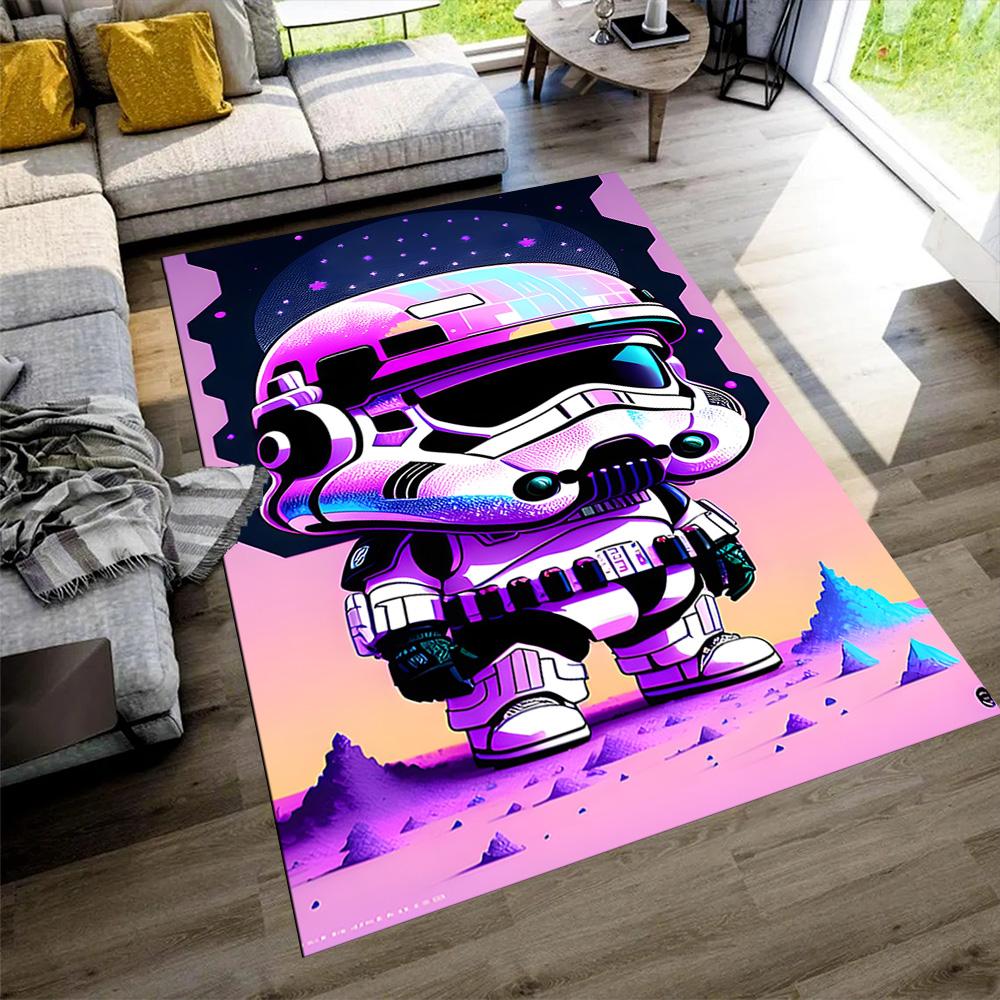 Star Wars Carpet Perfect for Foyer Dining Room Living Rooms Bedrooms Anti-slip Rug Anime Office Decor Birthday Christmas Gift