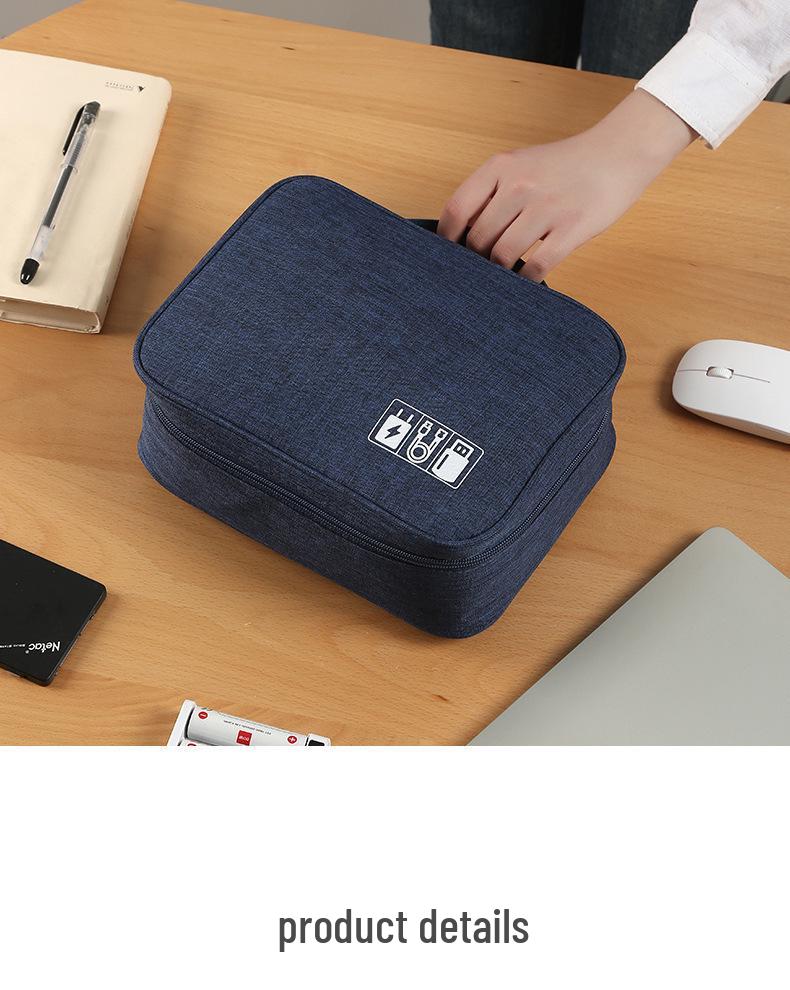 Waterproof Multi-layer Digital Travel Storage Bag for Cables, Earphones, and Makeup - Unisex & Fashionable