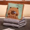 Mling Capybara Hugging Pillow Quilt