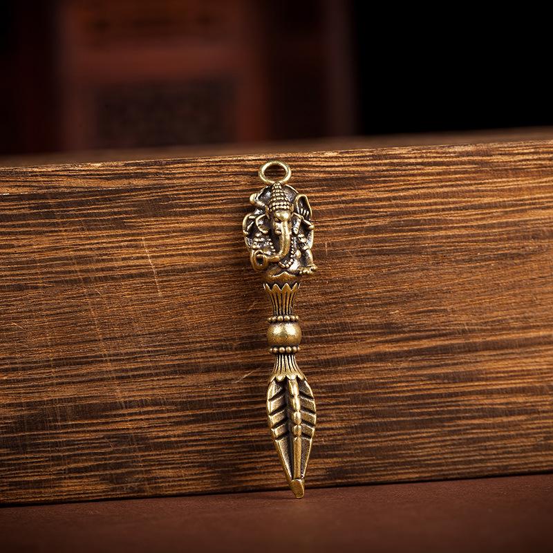 Messing Vajra Stößel Schlüsselanhänger und Auto Anhänger Ornamente