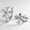Weihua Plum Blossom Snowflake Crystal Earrings - Korean Fashion Studs for Women, Perfect Christmas or Birthday Gift