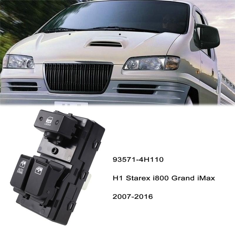 2PCS Car Window Lift Switch (Front Left) 93571-4H110 For HYUNDAI H-1 Cargo (TQ) 2008-2011